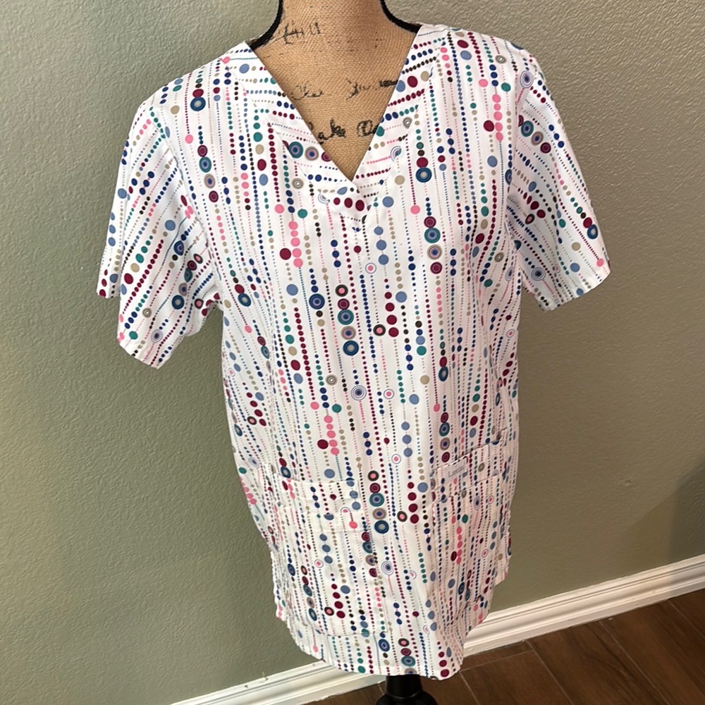 Colorful Patterned Women's Nurses Top
